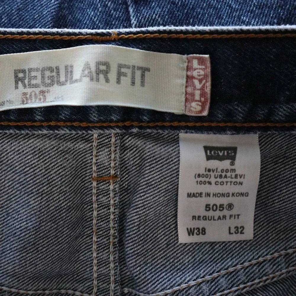 Vtg Levi's 505‎ Jeans Mens 38x32 Regular Fit 5-Pocket Cotton Denim Blue